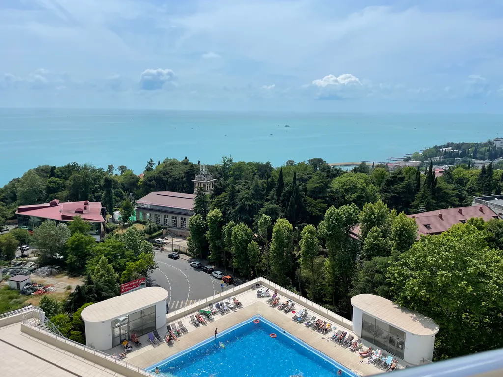 Квартира Апартамент с видом на море в жилом комплексе с бассейном — аренда посуточно в Сочи