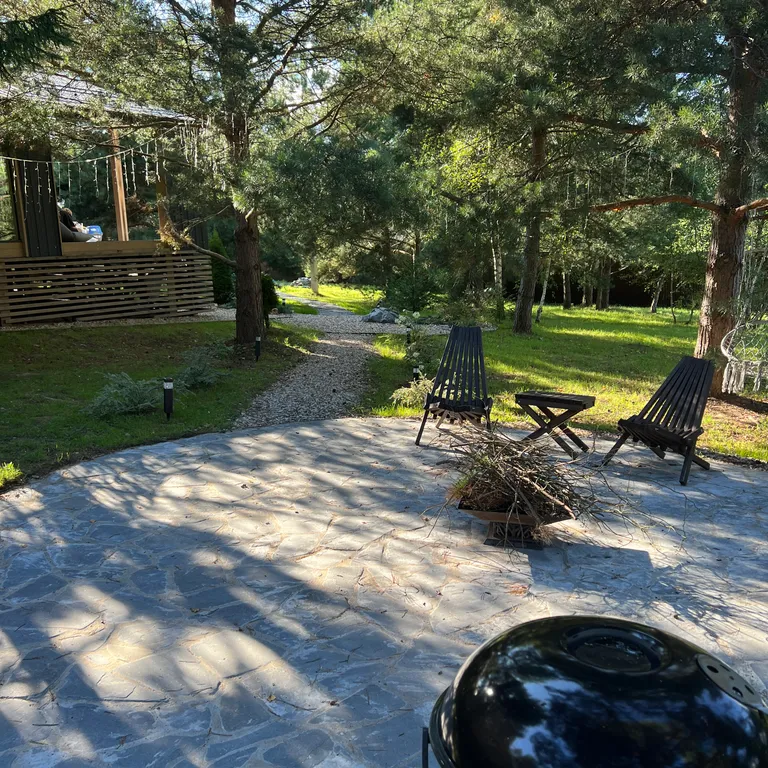 Коттедж Дубль дома с панорамными окнами на сосны — Семеновское