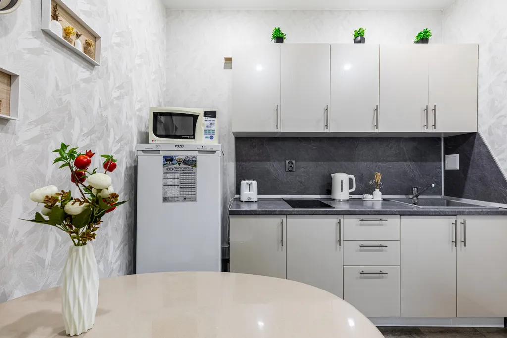Квартира с 3 кроватями, панорамными окнами у аквапарка Ривьера