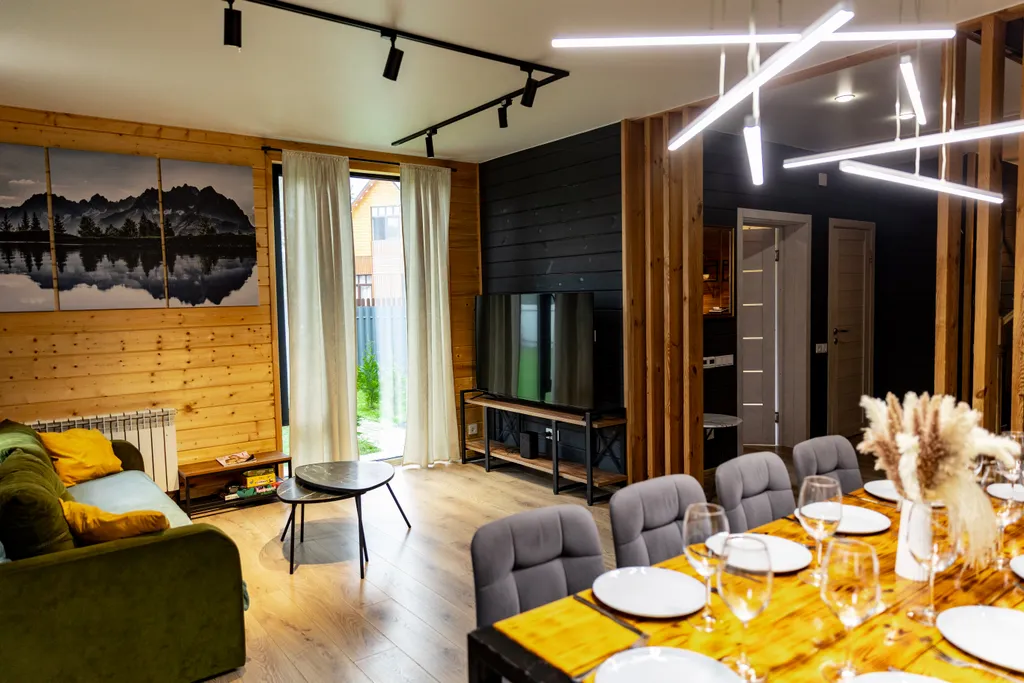 Коттедж Прекрасный дом-БАРН с большой террасой и банным чаном — Ногинск