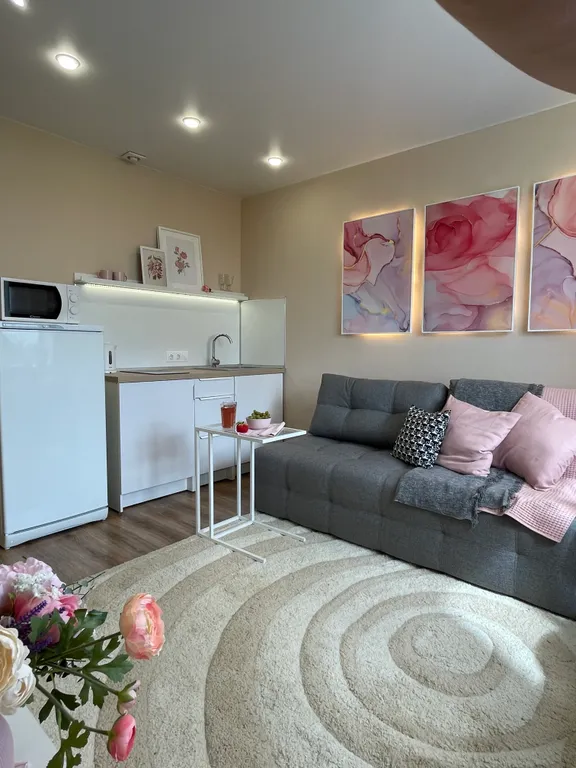 Студия с ванной и с панорамным видом Москвы