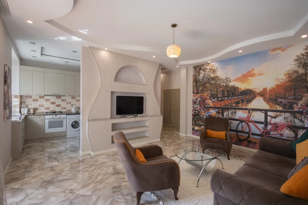 Квартира с видом на бульвар в центре города