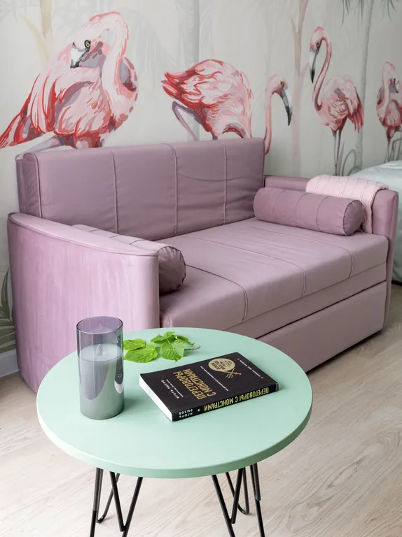 Дизайнерская квартира "Фламинго" рядом с лесом в Зеленогорске