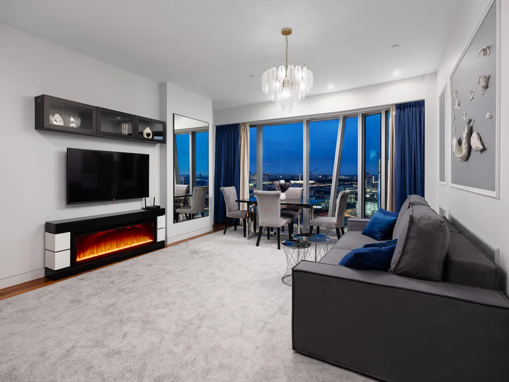 Красивый апартамент в башне ОКО Москва-сити с видом на город