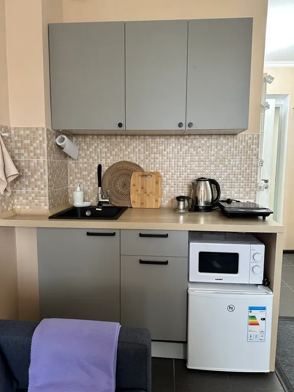 Студия с видом на море с обновленным ремонтом