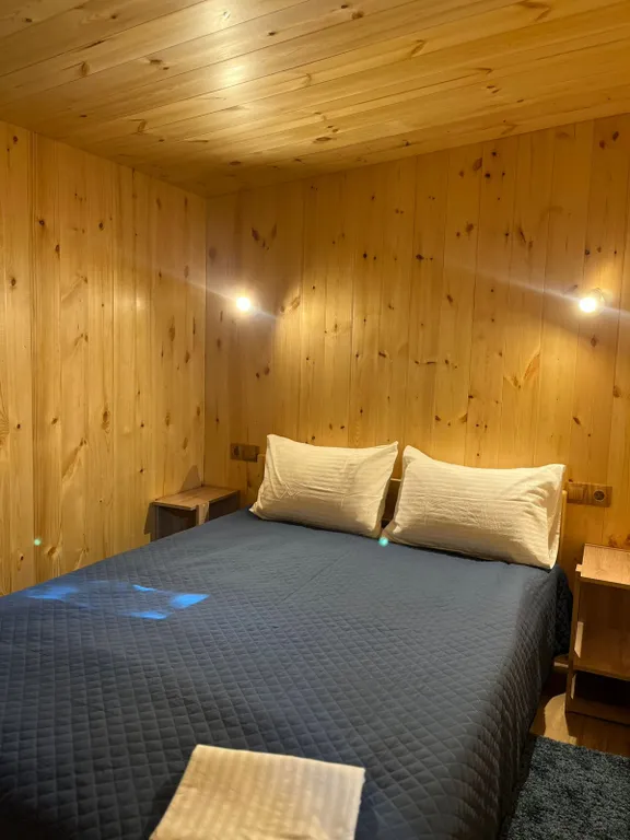 Домик в лесу с панорамным окном