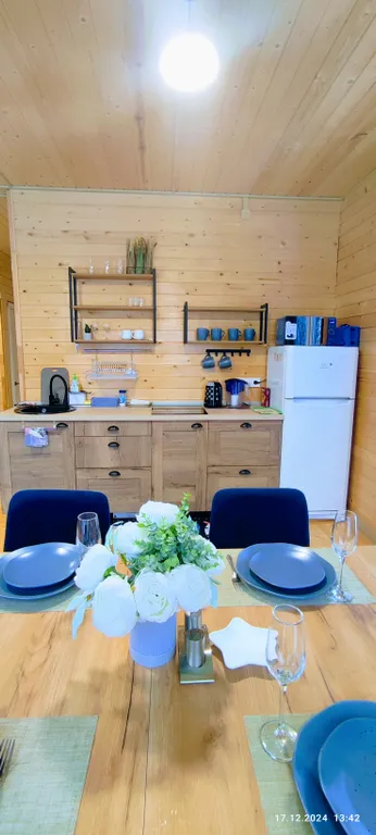 Дом с купольной беседкой на природе