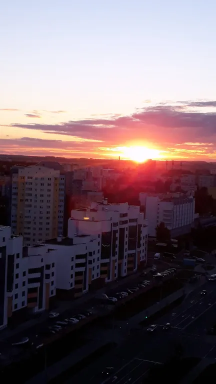 Квартира студия с видом на город.