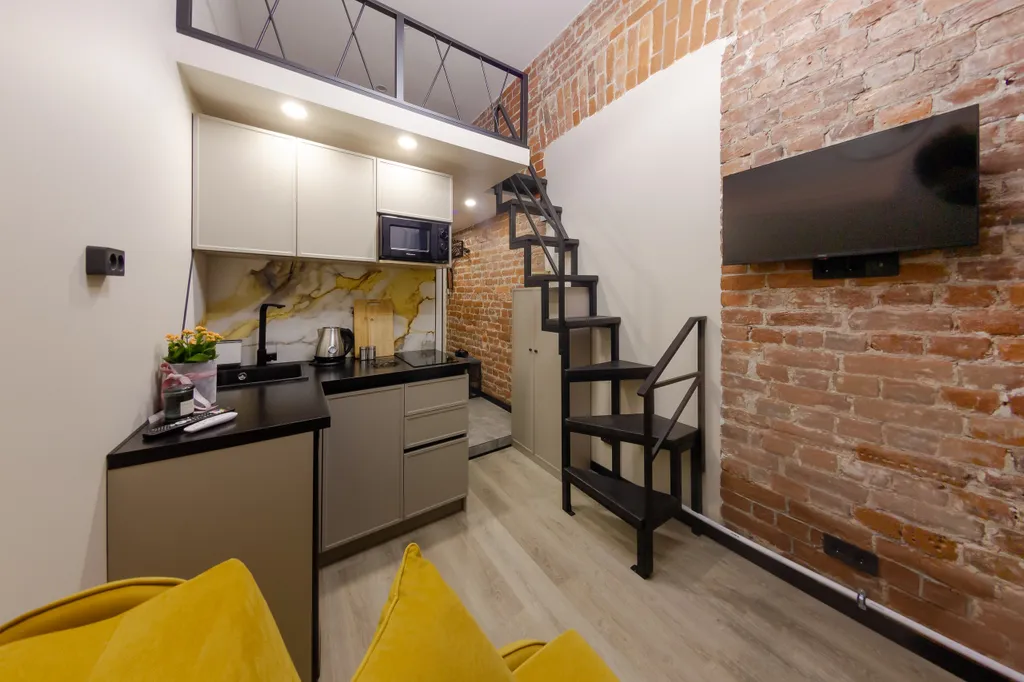 Квартира Квартира Новая студия с видом на реку Фонтанку и всем необходимым для комфорта! — Санкт-Петербург