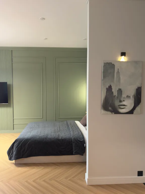 Просторная студия с видом на горы