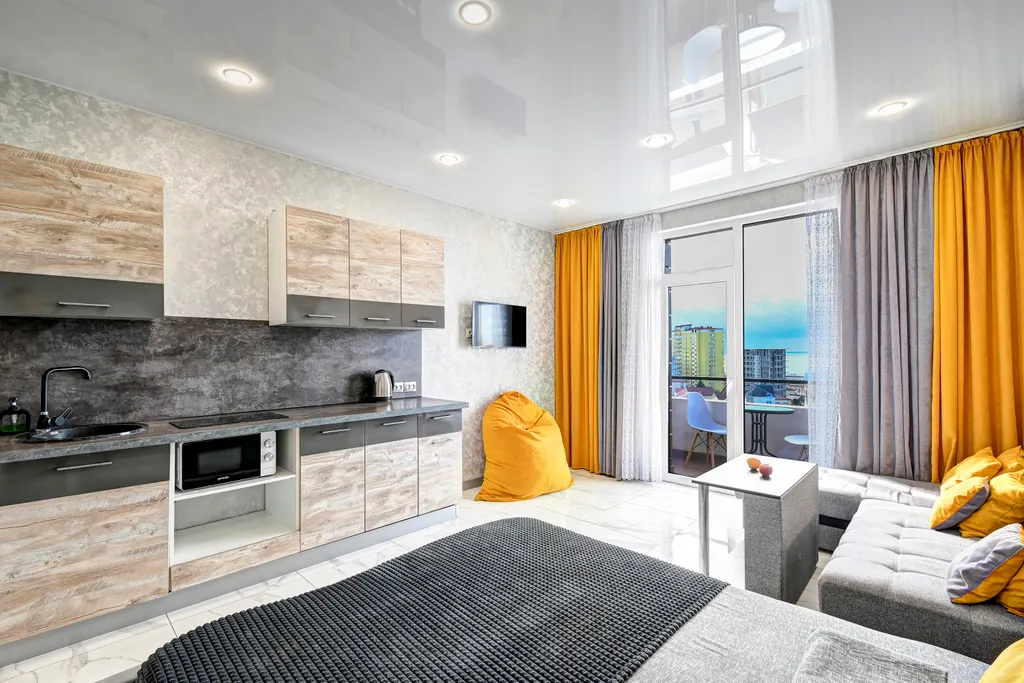 Квартира Квартира Апартамент с кухней, балконом и шикарным видом на море — Адлер