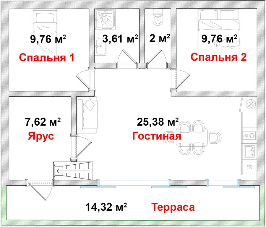 Уютный дом в Мичуринской ревьере