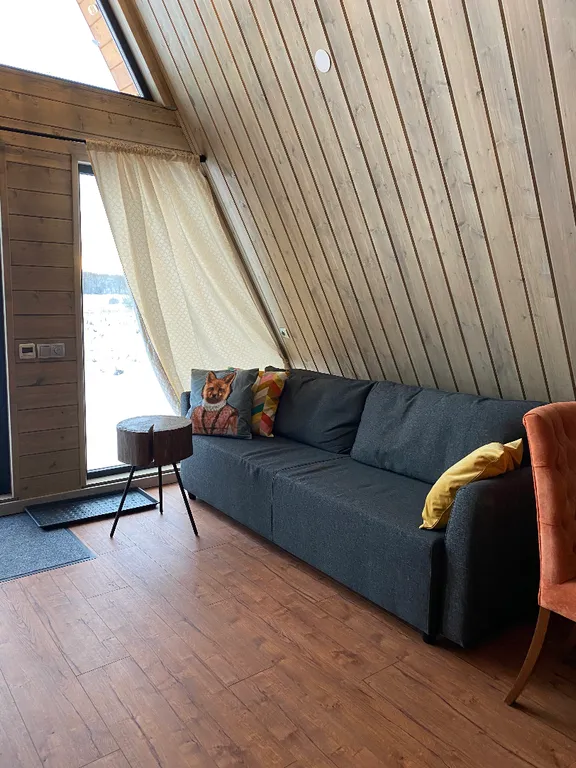 Шале Småland Люкке Хаус на хуторе близ речки