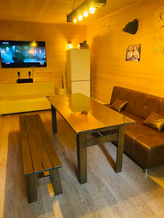 Домик с русской баней на дровах + сибирский банный чан