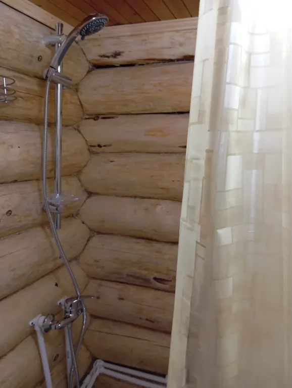 Деревянный дом, на берегу меличуярви, на краю леса в карельском селе