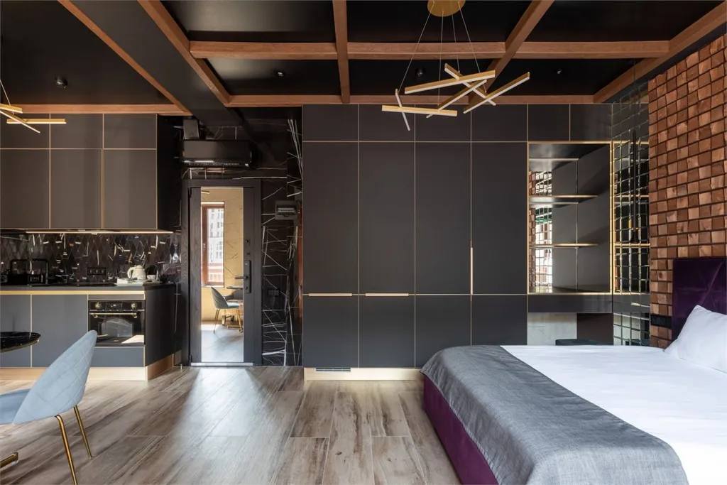 Уютная студия с видом на горы