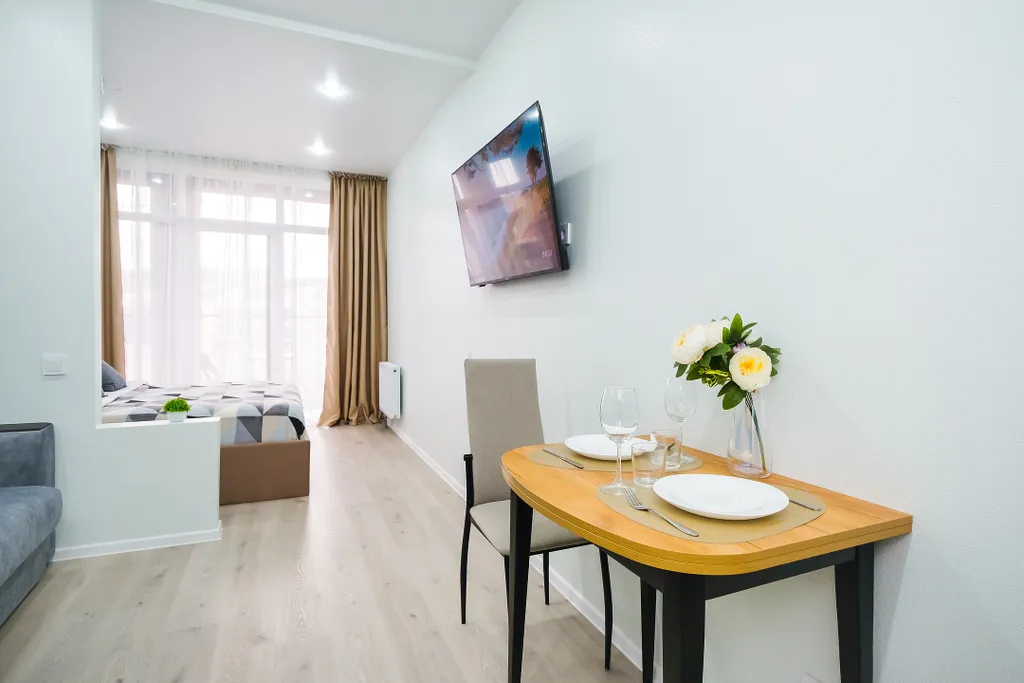 Уютная студия в жилом комплексе бизнес-класса, в Дагомысе