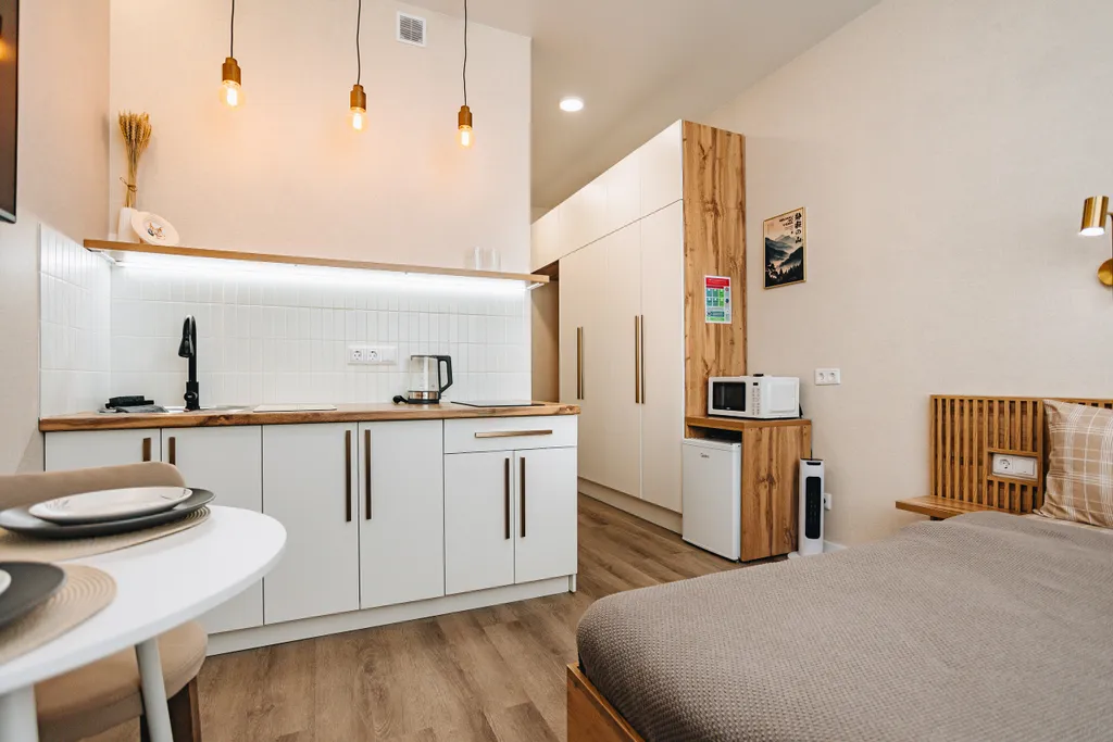 Уютная новая студия в 7 минутах до сектора А, Грелки и The Rooks