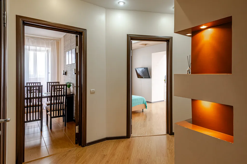 Просторная на заливе с панорамными окнами, кондиционер, 2 TV