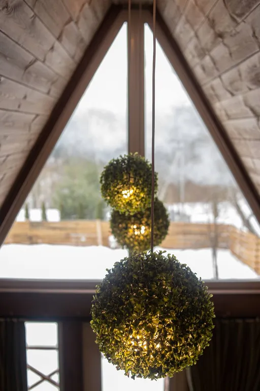 А-фрейм уютный домик у леса  с чаном