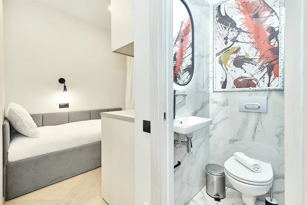 Квартира Квартира Одноместные апарты New Horizon Elans с современным ремонтом в центре — Санкт-Петербург