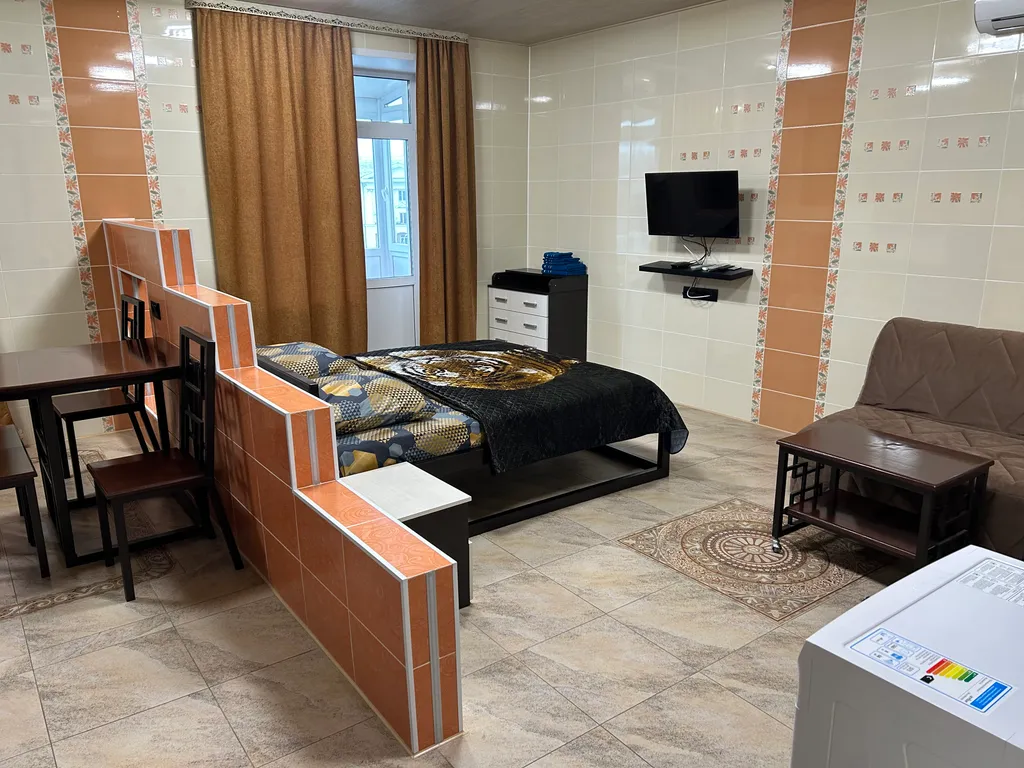 Студия с красивым видом на центр города