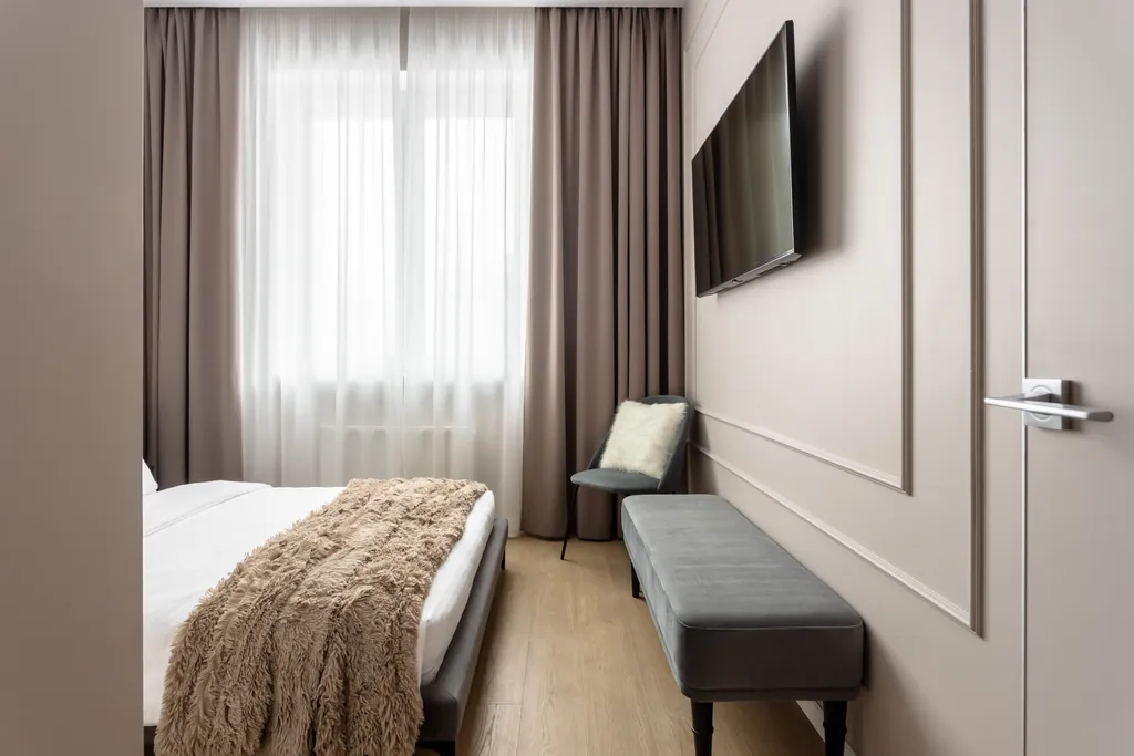 Квартира АПАРТАМЕНТЫ ДВУХКОМНАТНЫЕ 'БРАУН ФЛЭТПОРТ', для 4 гостей — Москва