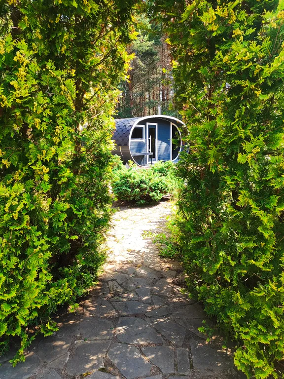 Уединённый хутор в лесу у реки с баней и камином