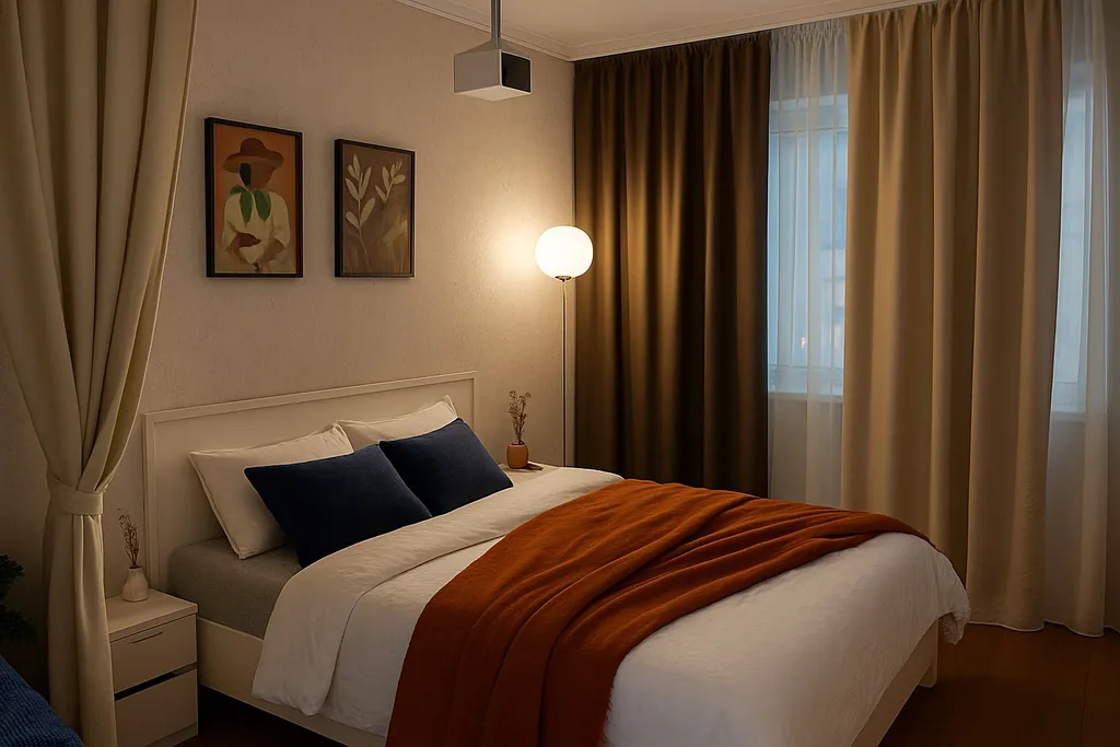 Красивые апартаменты с проектором и рабочим местом