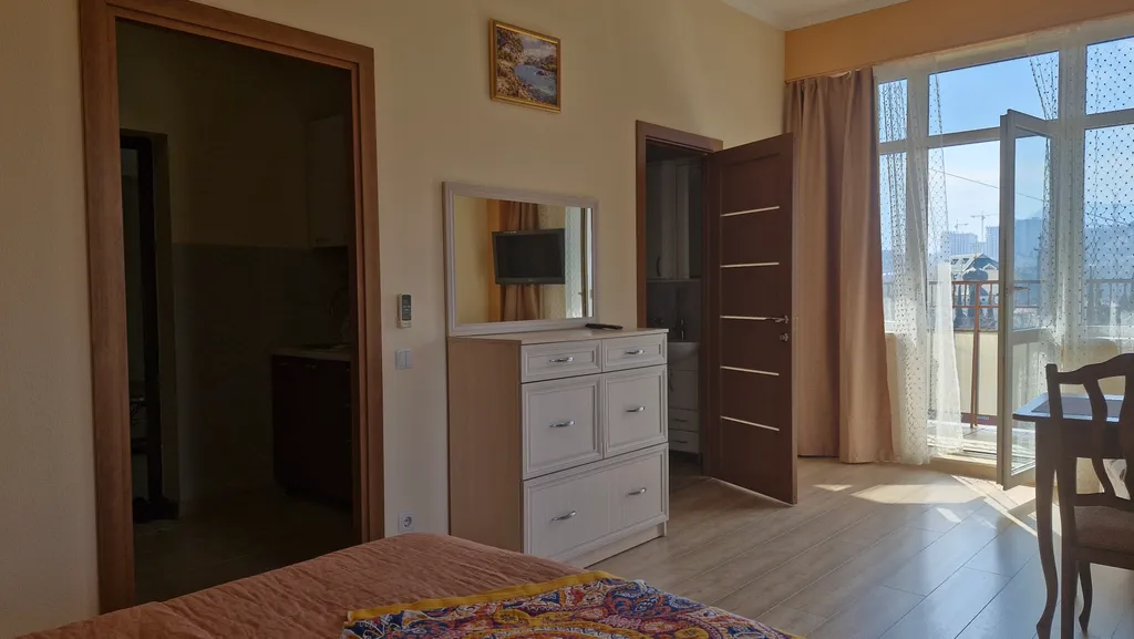 Стильная 1-комнатная квартира с панорамой на горы