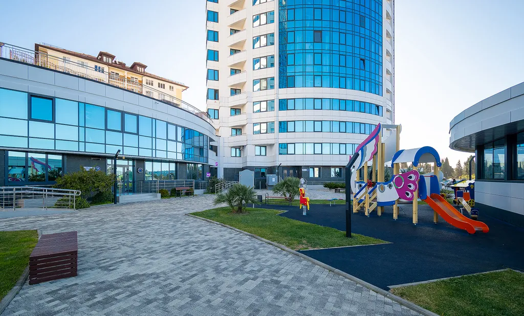 Квартира Квартира ЖК Морская Симфония-2 МореСолнцеАпарт с видом на горы, море и бассейн — Адлер