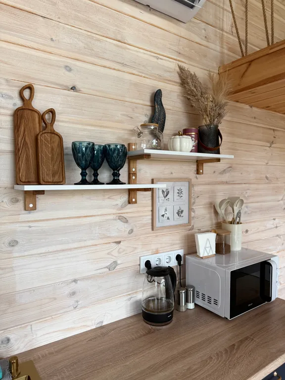 Панорамный дом с чаном под открытым небом и баней на дровах