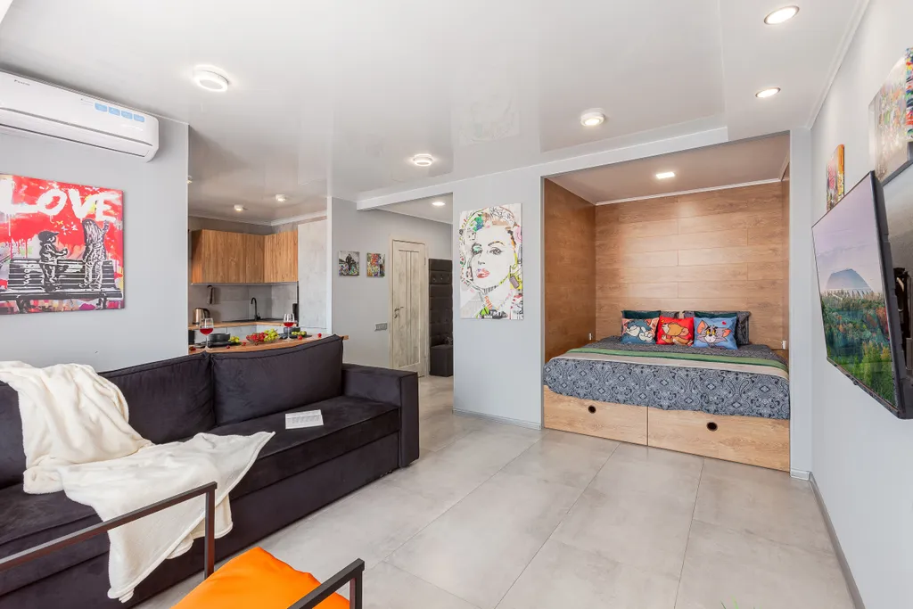 Квартира Квартира Уютная стильная студия — Самара