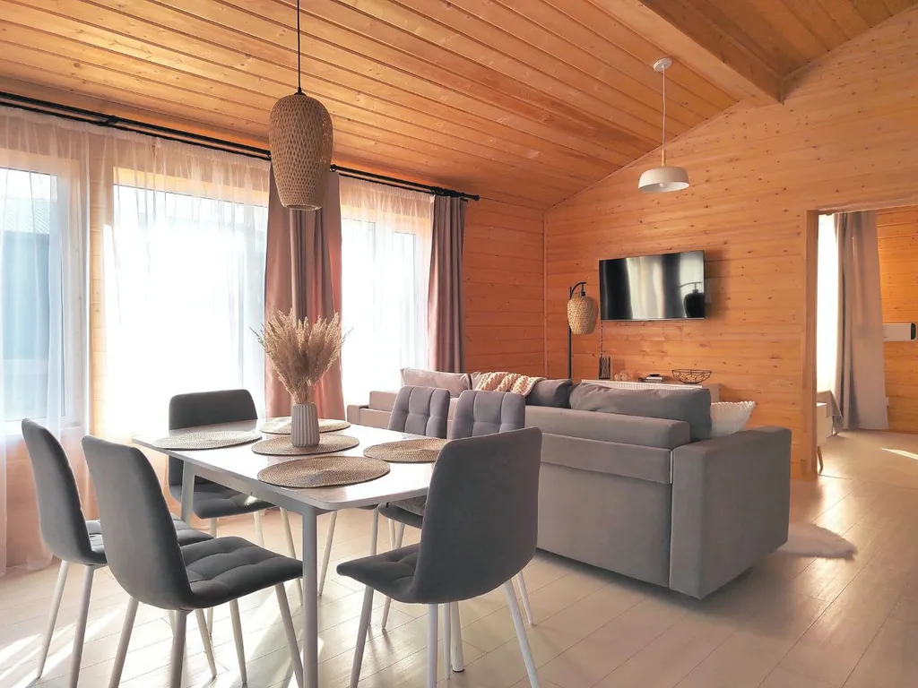 Коттедж Дом Какао с маршмеллоу с кинотеатром на террасе в КП Грин Лаундж — Истра