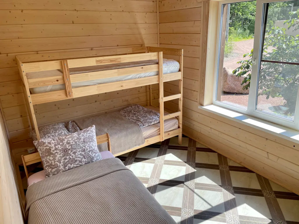 Одноэтажный дом с 2 спальнями, сауной и видом за Выборгский залив