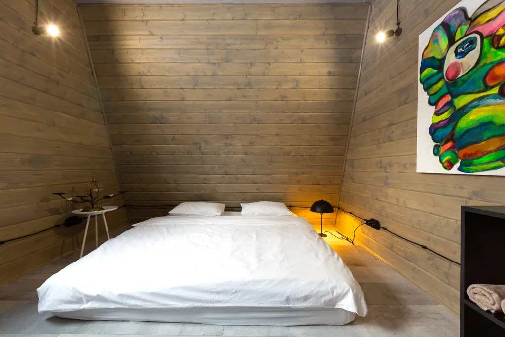 Домик A-Frame с купелью и баней 100 м2