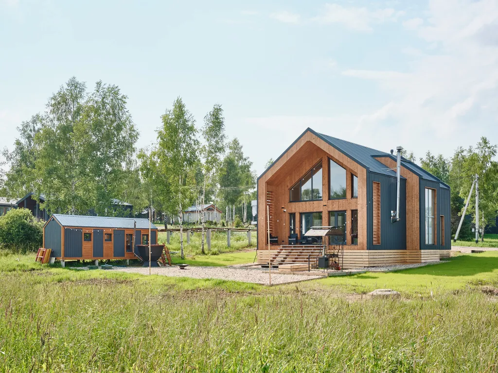 Двухэтажный дом 472 с банным чаном и камином