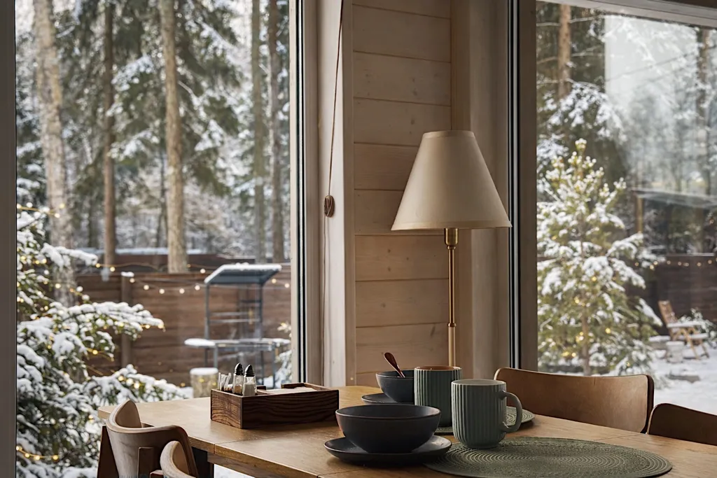 Дом около леса с чаном