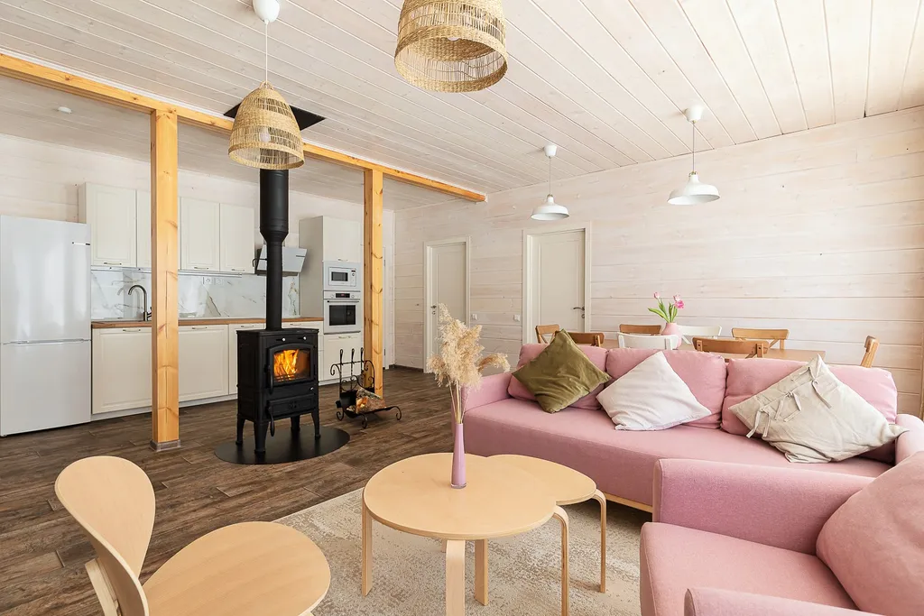 Супер дом на Вуоксе с камином и баней