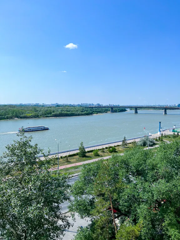 Квартира Студия с видом на Иртыш — Омск