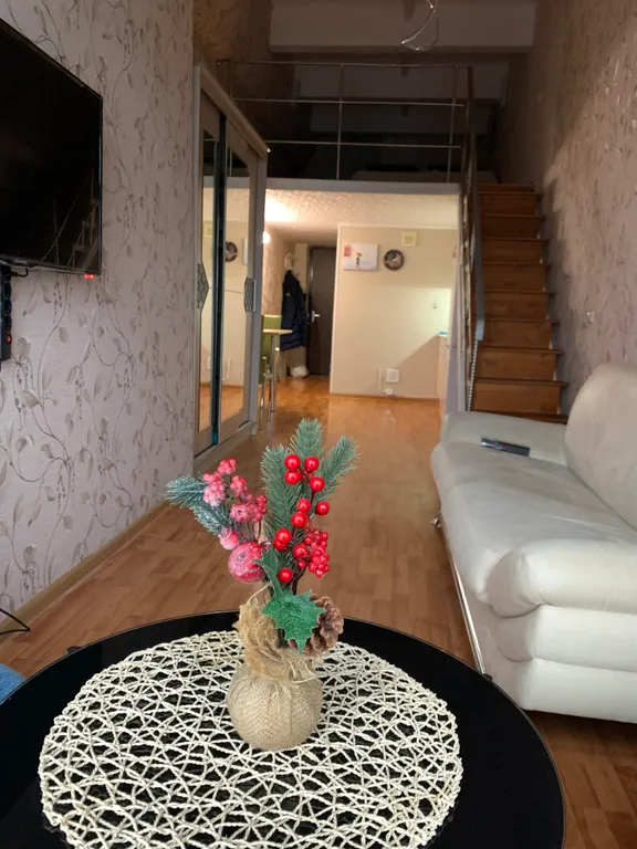 Двухуровневая студия в центре города с видом на Спасский собор