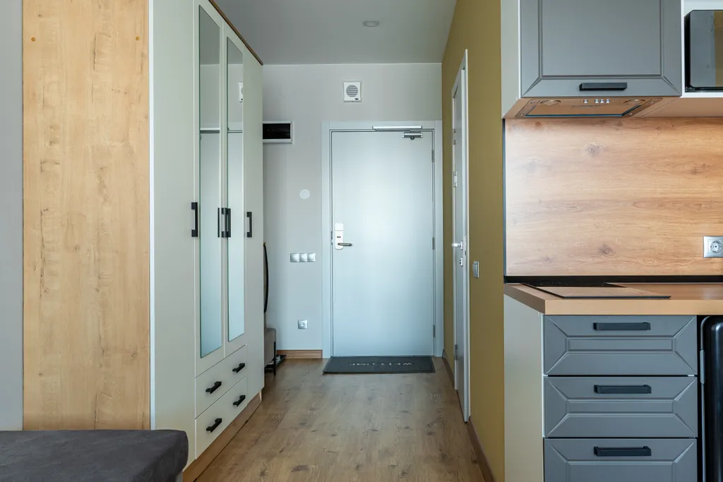 Квартира Квартира Современная студия у метро Автово — Санкт-Петербург