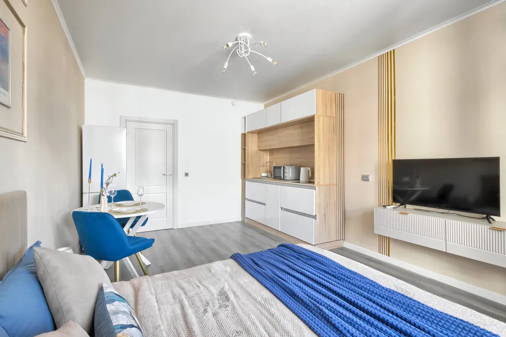 Квартира Квартира Уютная студия на проспекте Ветеранов — Санкт-Петербург