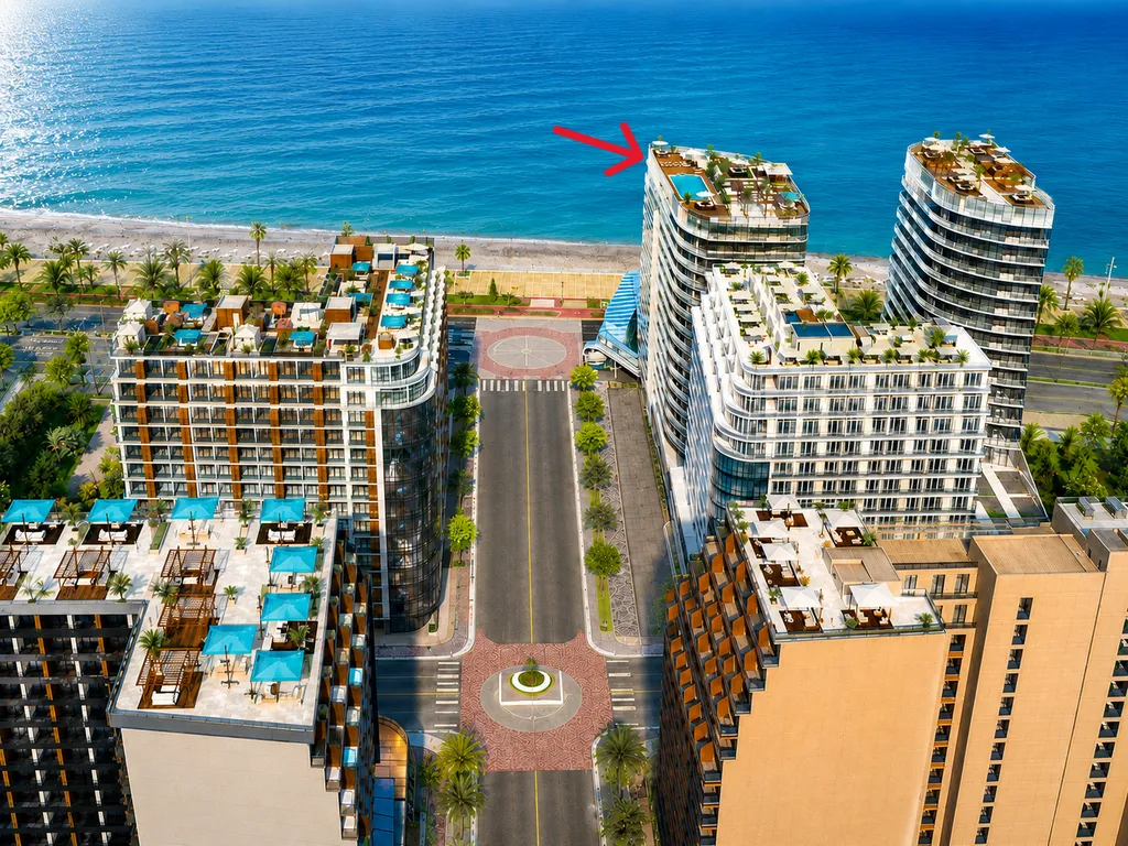 Премиальная студия с террасой и шикарным видом на море, Marina Club