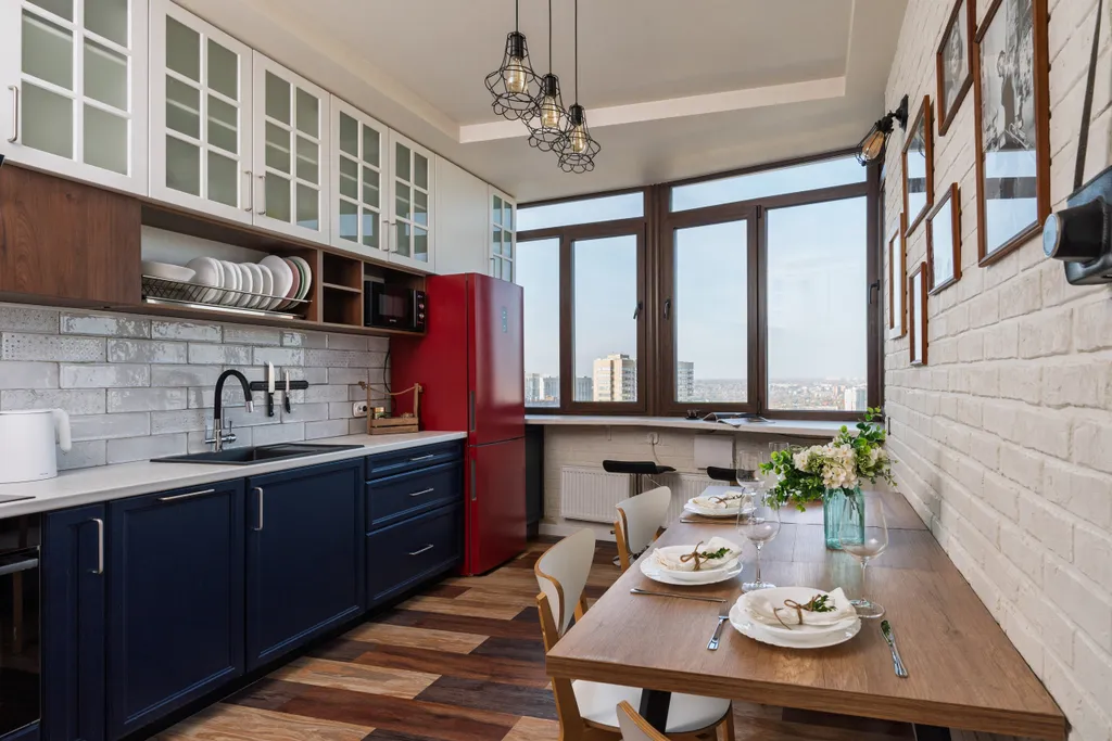 Двухкомнатная квартира с видом на город