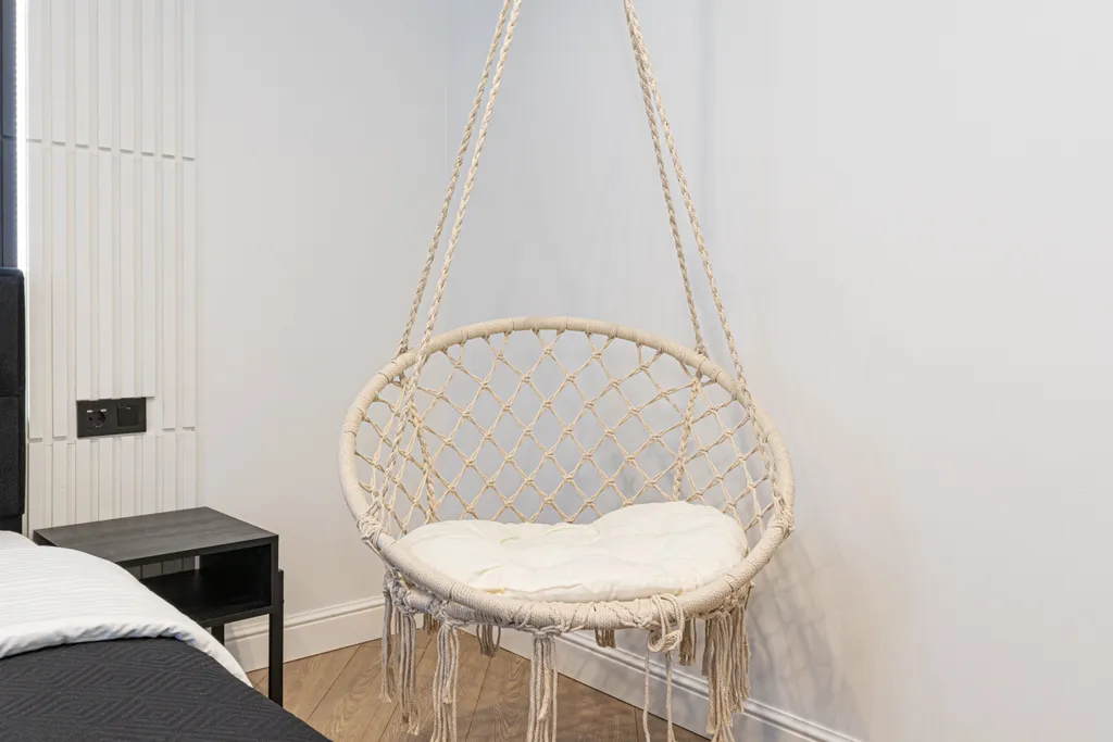 Квартира Светлая квартира с дизайнерским ремонтом Алисой и качелями в спальне — Краснодар