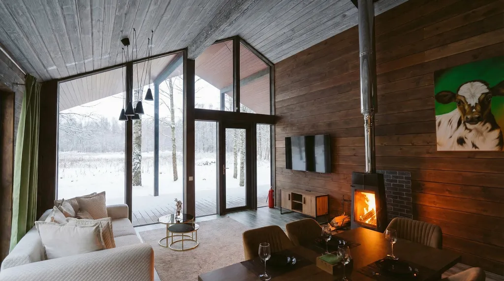 Домик с камином и кондиционером