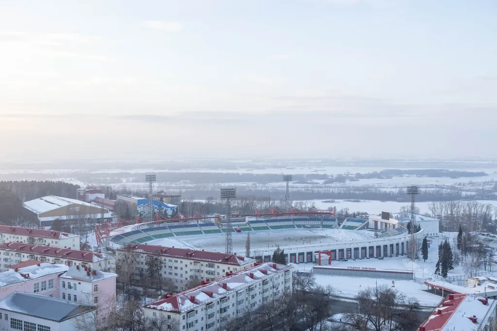 Квартира Квартира Смарт двушка с видом на реку и стадион Нефтяник — Уфа