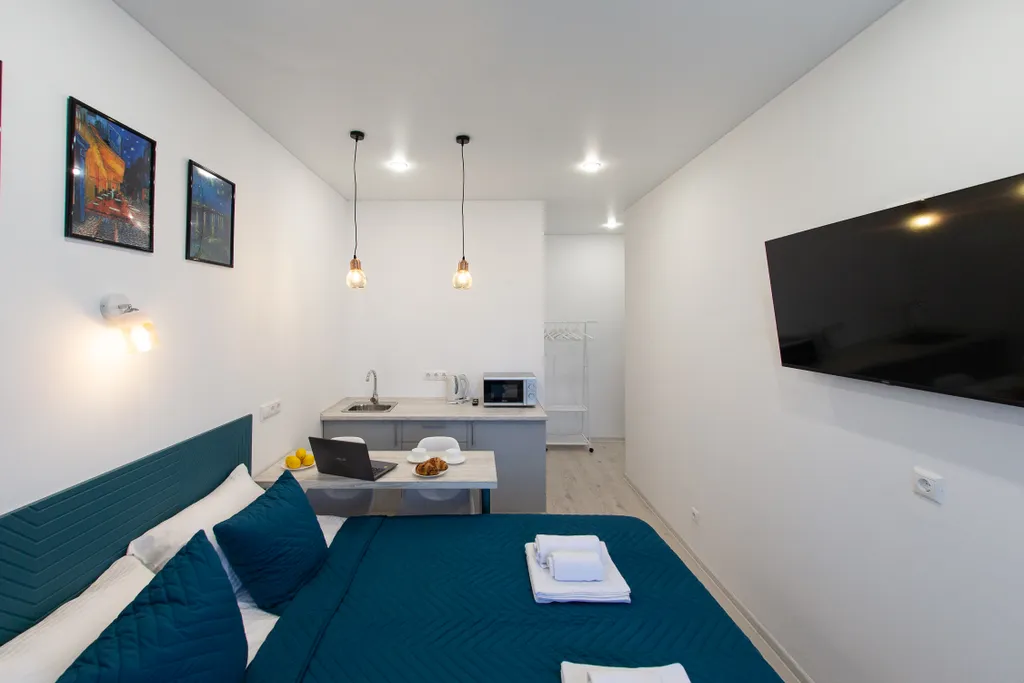 Квартира Уютная студия в центре Альметьевска — аренда посуточно в Альметьевск