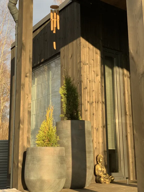 Скандинавский дом с джакузи, сауной и видом на живописное поле